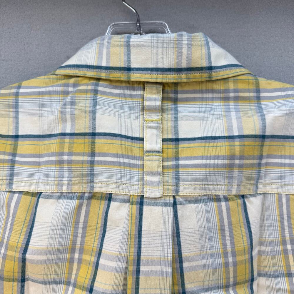 The North Face Button Down Shirt Men's S Green White Gold Plaid Casual - Picture 3 of 10